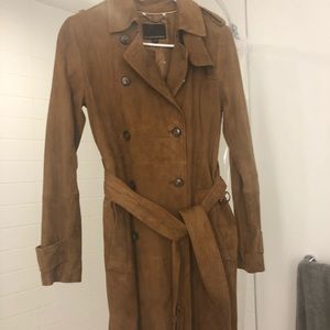BRAND NEW AND NEVER WORN Suede trench coat